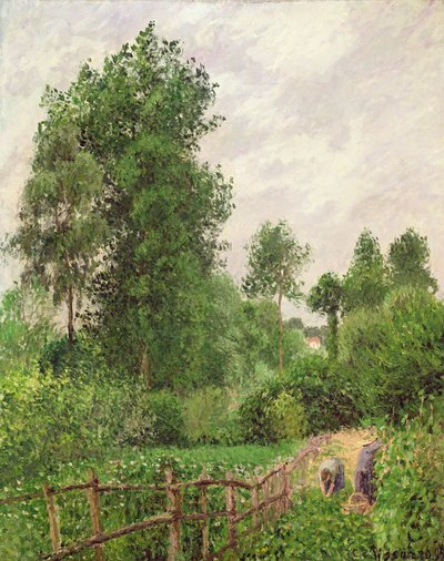 Landschaft, graues Wetter in Eragny, 1899 von Camille Jacob Pissarro